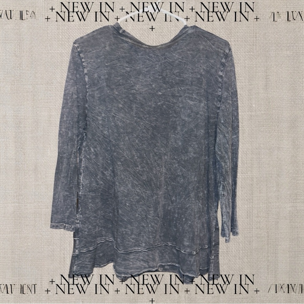 Jess & Jane mineral washed 100% cotton slub layered tunic - Picture 3 of 8